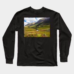 View on Aonach Dubh mountain in Scottisch Highands Long Sleeve T-Shirt